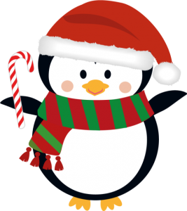 a cute christmas penguin